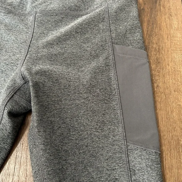 Mondetta Heathered Gray High-Waist Leggings Pockets Mesh Panels Size S - Picture 3 of 6
